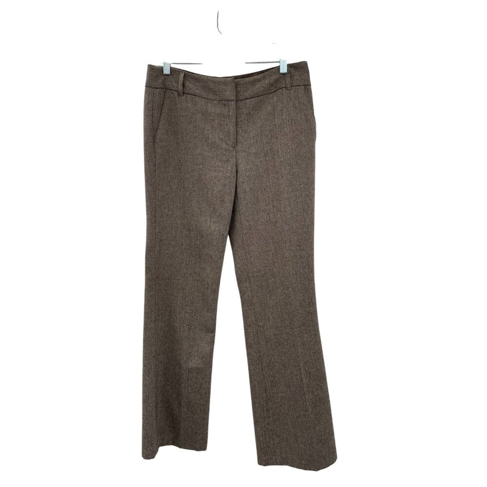 Dalia Womens 6 Brown Tweed Dress Pants Wool Blend Lined Used